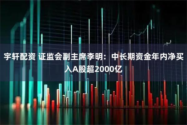 宇轩配资 证监会副主席李明：中长期资金年内净买入A股超2000亿