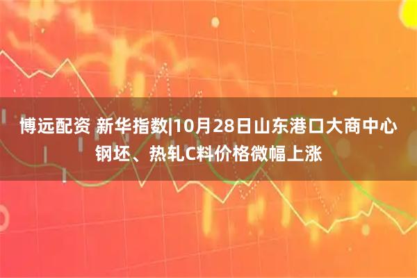 博远配资 新华指数|10月28日山东港口大商中心钢坯、热轧C料价格微幅上涨